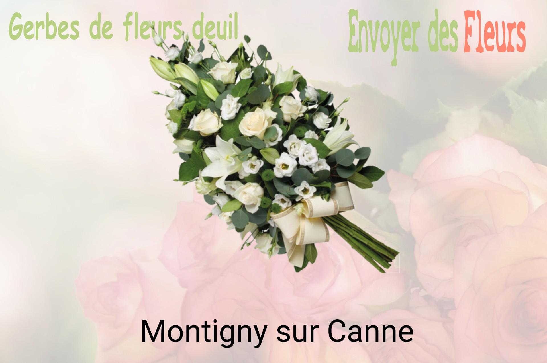 Gerbe de fleurs de deuil livrée à Montigny-sur-Canne